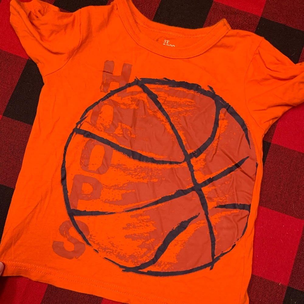 Orange basketball shirt